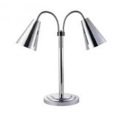 Silver Double-head Elbow Stainless Steel Food Heating Lamp