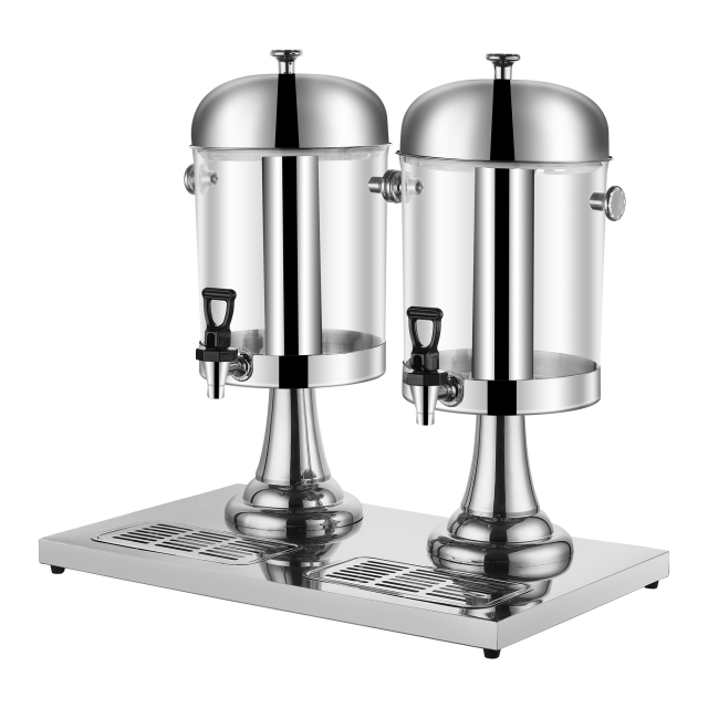 Classic 16L (2×8L) Double-Tank Juice Dispenser, Commercial Buffet Beverage Server with Elegant Pedestal Base | Factory Wholesale & OEM Available