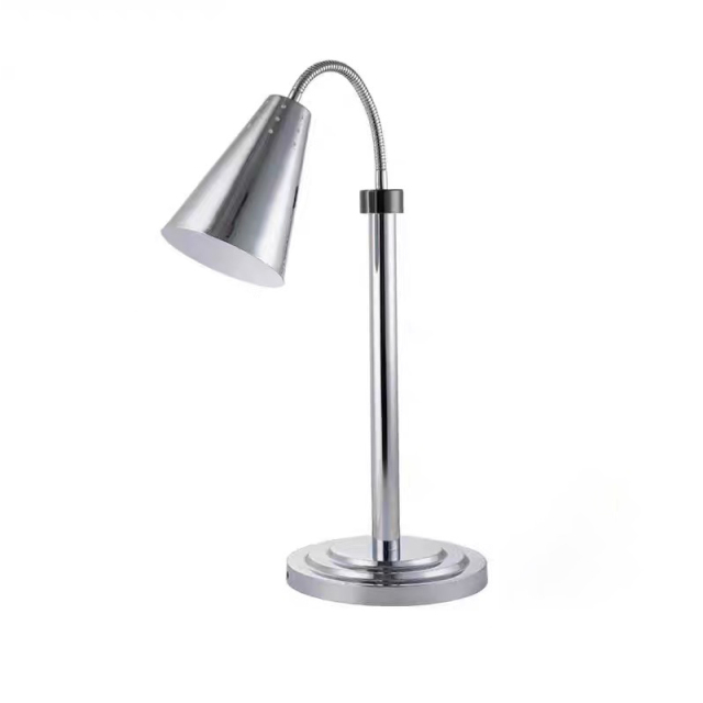 Silver single-head Elbow Stainless Steel Food Heating Lamp