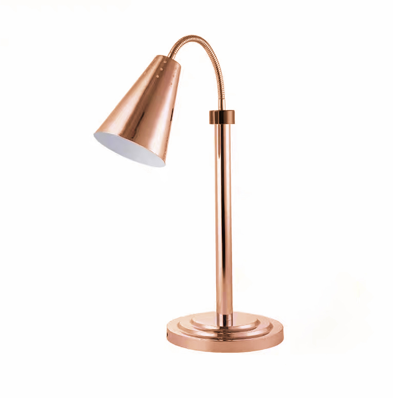 Rose Gold single-head Elbow Stainless Steel Food Heating Lamp