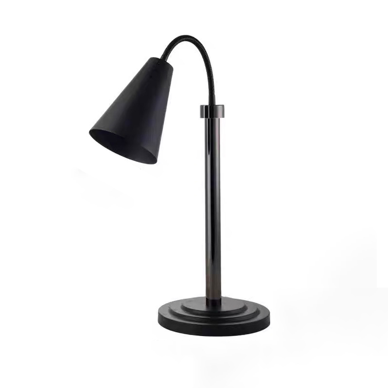 Black single-head Elbow Stainless Steel Food Heating Lamp