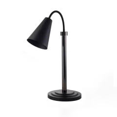 Black single-head Elbow Stainless Steel Food Heating Lamp