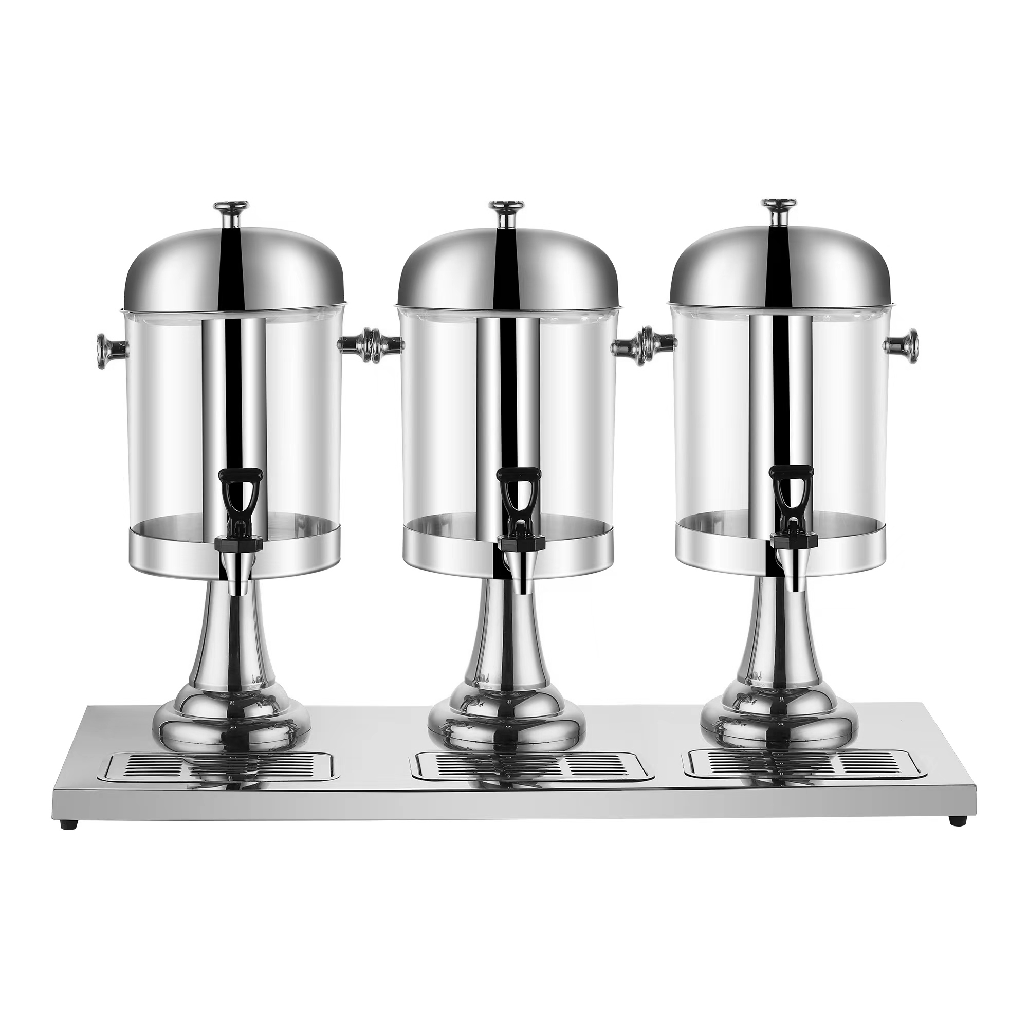 24L | Silver Three-headed Classic Juice Dispenser