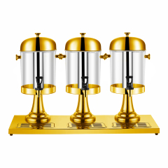 24L Gold Three-headed Classic Juice Dispenser