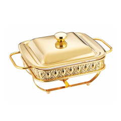 Gold Stainless steel square chafing dish
