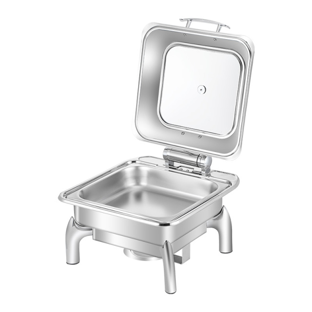 6L Square Stainless Steel Removable Lid Electric Chafing Dish