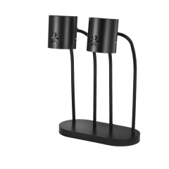 Double-head Black Food Warmer Lamp
