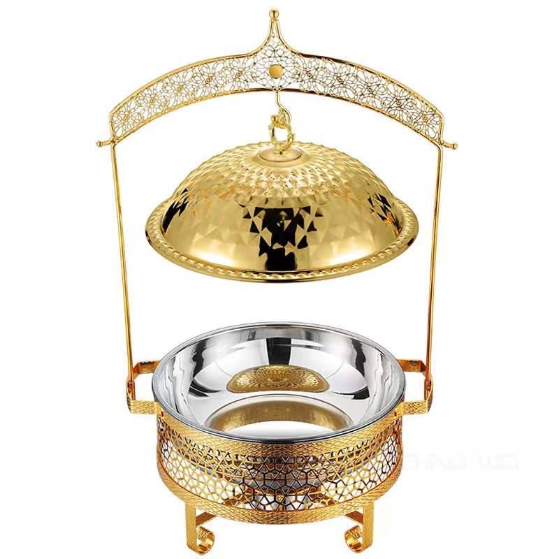 Gold pattern hanging cover dining stove