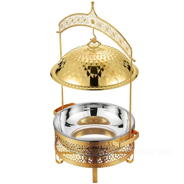 Gold pattern hanging cover dining stove