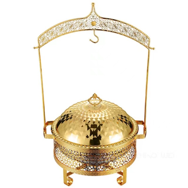 Gold pattern hanging cover dining stove