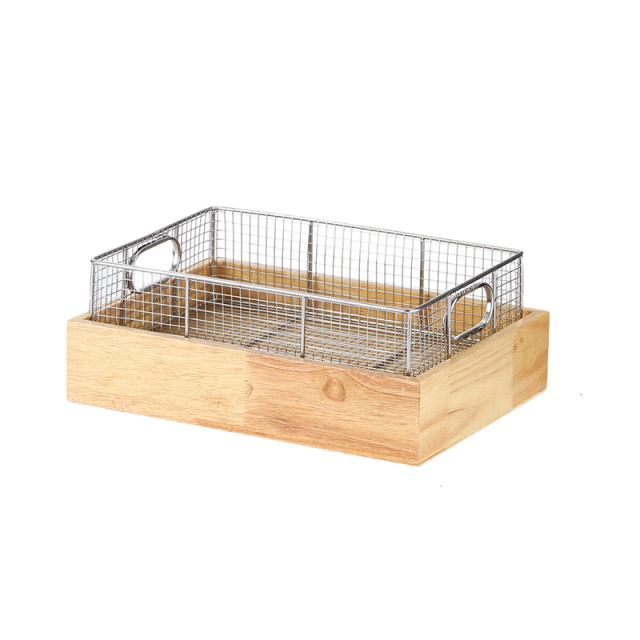 Food Beech Wooden Cake Tray Full Bread Display Stand