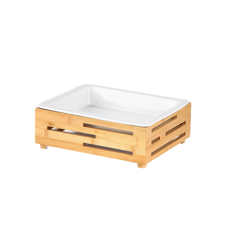 Food Beech Wooden Cake Tray Full Bread Display Stand