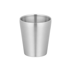 Silver  304 Stainless Steel Double-Walled Straight Cup