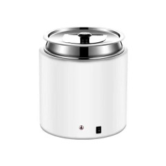 White 10-Liter Stainless Steel Electric Soup Pot
