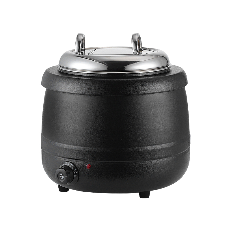 13-Liter Drum-Shaped Black Iron Shell Soup Warmer