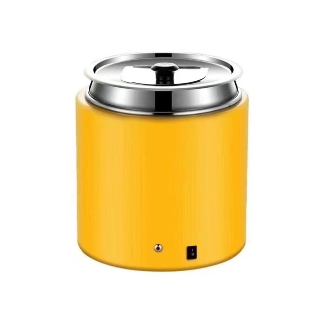 Yellow10-Liter Stainless Steel Electric Soup Pot