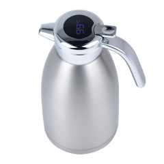 Silver Vacuum Kettle with Temperature Display Lid
