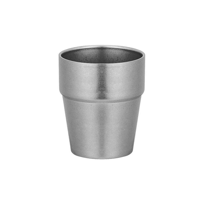 Retro 304 Stainless Steel Double-Layer Step Cup