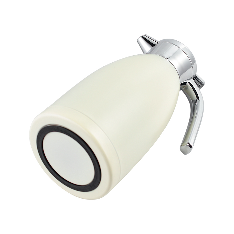 White Vacuum Kettle with Temperature Display Lid