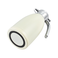 White Vacuum Kettle with Temperature Display Lid