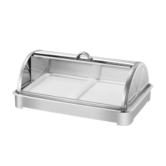 All-steel low-foot shallow tray with full cover for dim sum
