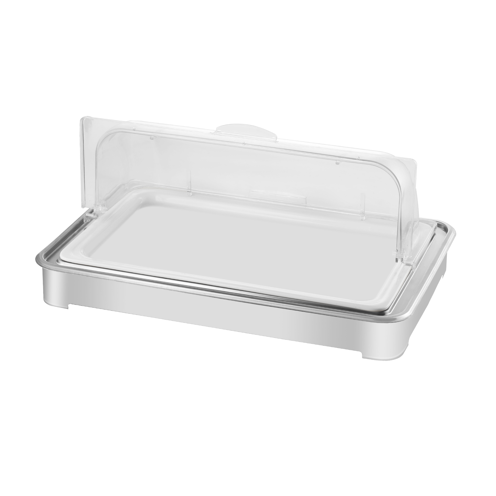 PC Low-Foot Shallow Tray with Full Cover for Dim Sum