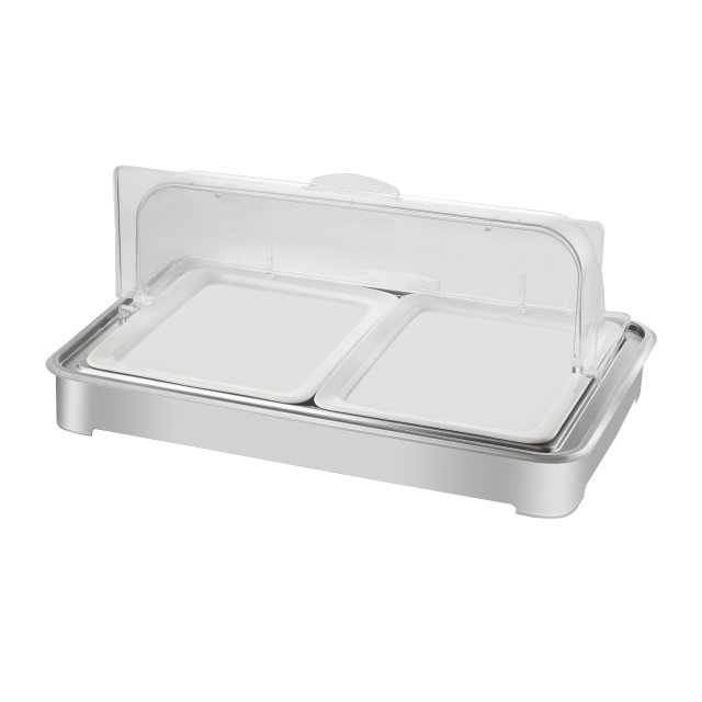 PC Low-Foot Shallow Tray with Full Cover for Dim Sum