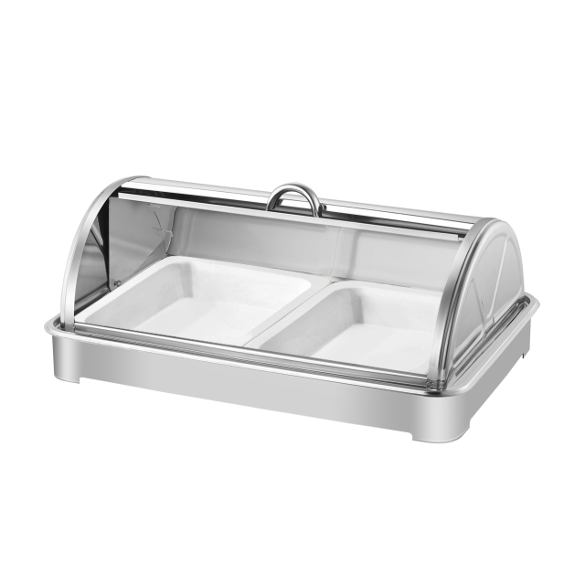All-steel low-foot deep tray with full cover for dim sum