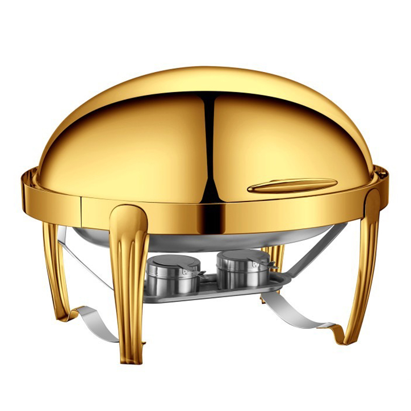 9L Model C Gold  oval flip-top Chafing dish