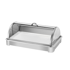 All-steel low-foot shallow tray with full cover for dim sum