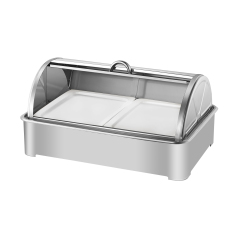 All-steel hight-foot shallow tray with full cover for dim sum