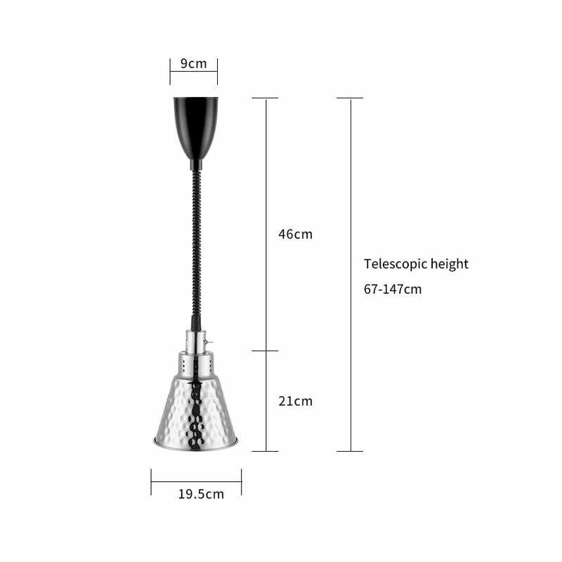 195mm  Hammered Food Warmer Pendant Light