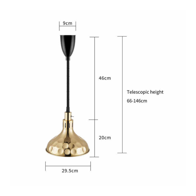 295mm   Hammered Food Warmer Pendant Light