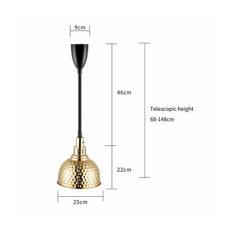 250mm  Hammered Food Warmer Pendant Light