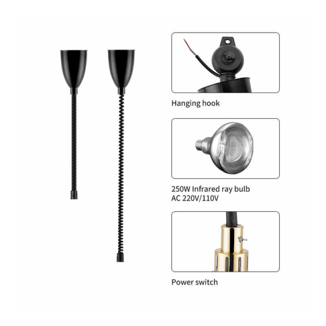 250mm  Hammered Food Warmer Pendant Light