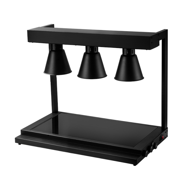 Black Three-head food heating lamp