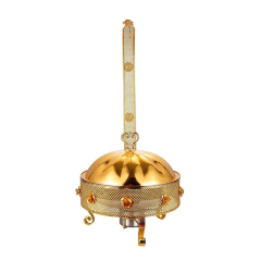 Pumpkin style welding gold chafing dish