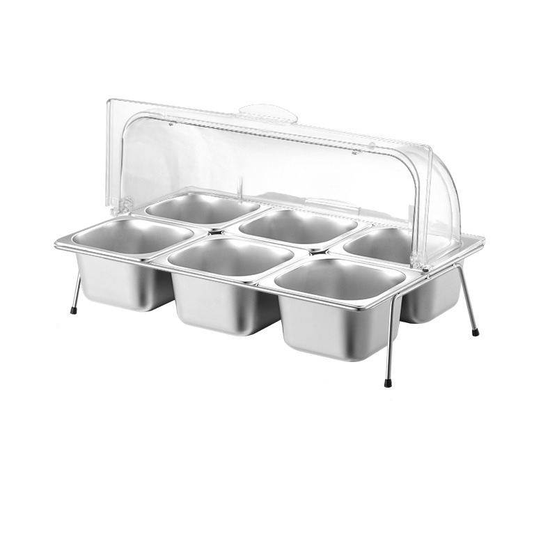 GN 1/6*6 PAN with bracket and PC flip cover