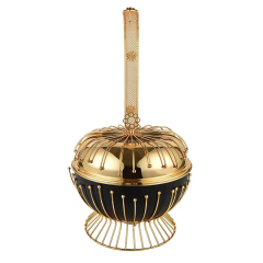 Stainless Steel Black Gold Mixed Color Hanging  Thermal Food Plate