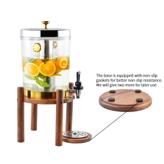 8L Large Capacity Wooden Base Juice Dispenser