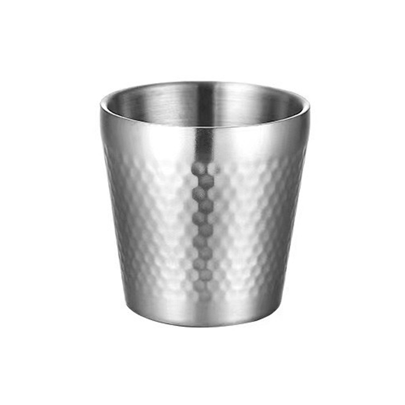 Double-layered Hammered Stainless Steel Cup