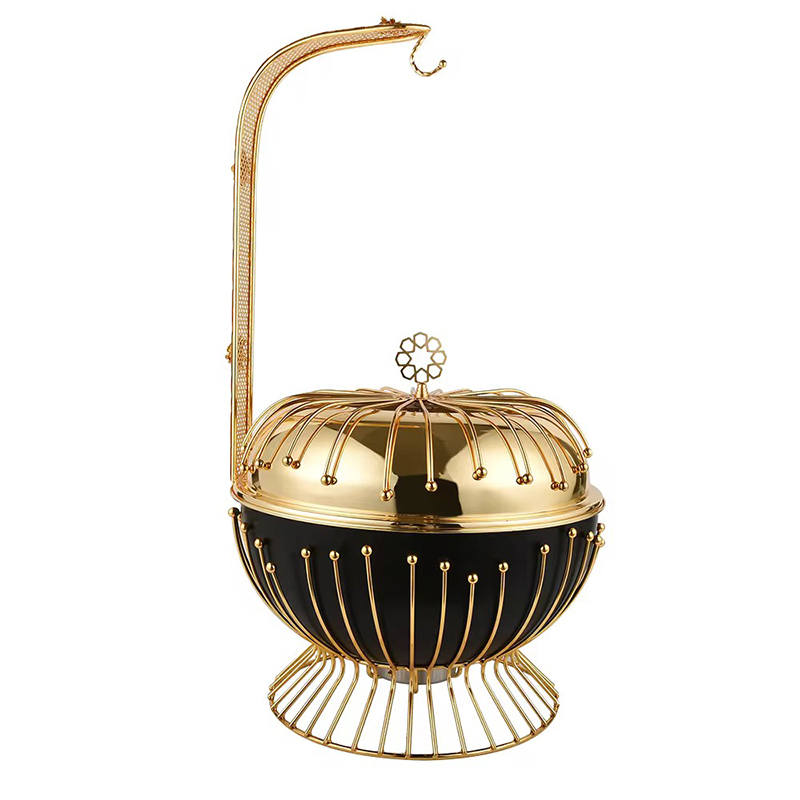 Stainless Steel Black Gold Mixed Color Hanging  Thermal Food Plate
