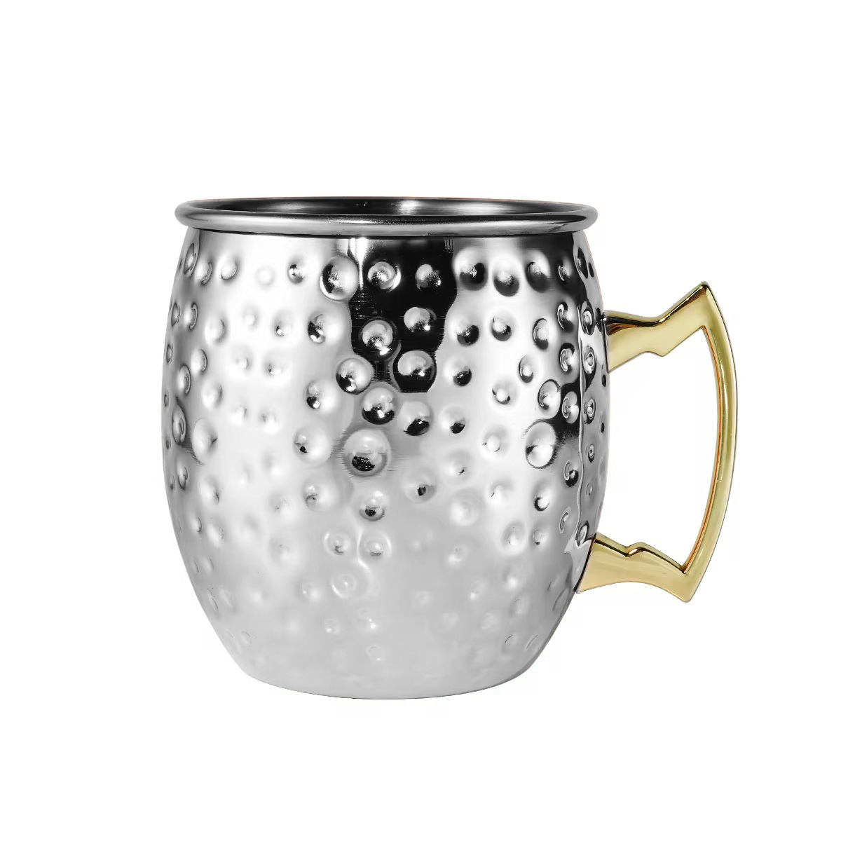 Single-layer Hammered Stainless Steel Beer Mug