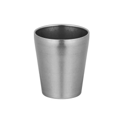 Retro 304 Stainless Steel Double-Walled Straight Cup