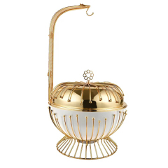 Stainless Steel White Gold Mixed Color Hanging  Thermal Food Plate