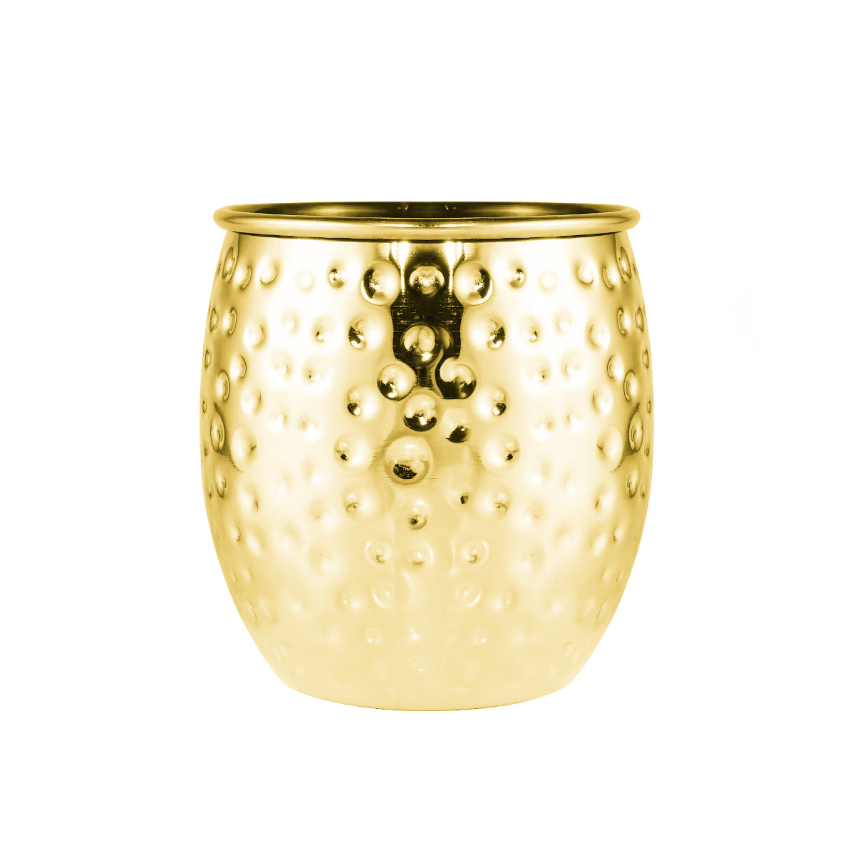 Single-layer Hammered Stainless Steel Beer Mug  without handle