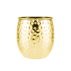 Single-layer Hammered Stainless Steel Beer Mug  without handle