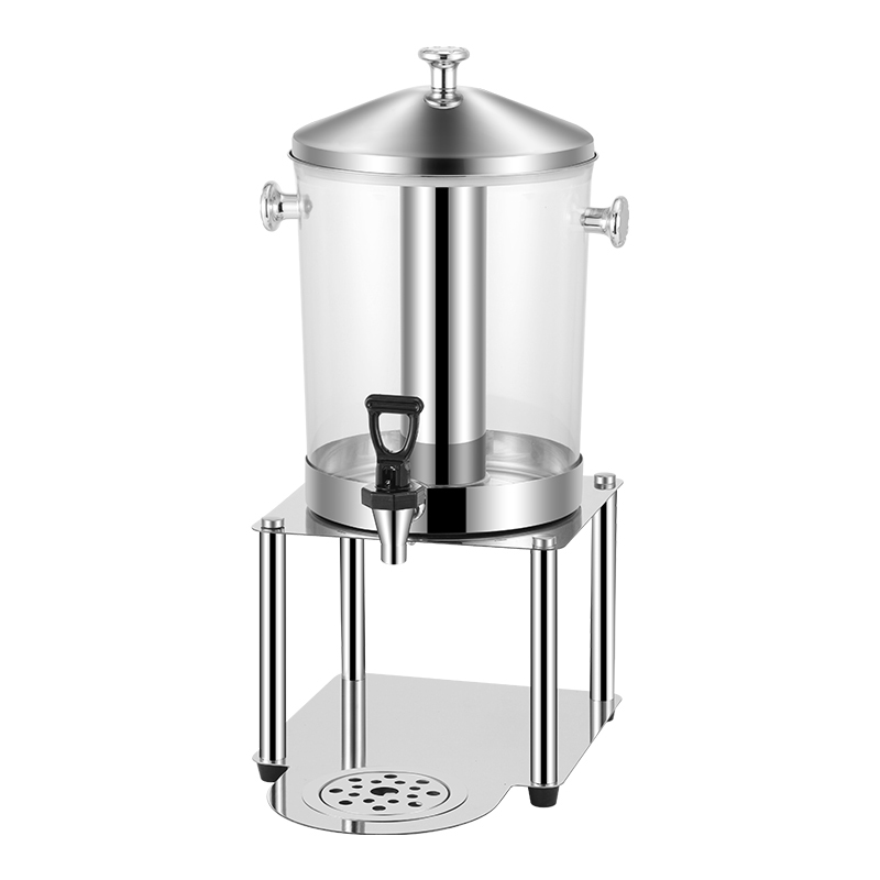 8L Clear PC Stainless Steel Juice Dispenser with Spigot, Commercial Buffet Beverage Server | Factory Wholesale & OEM Available