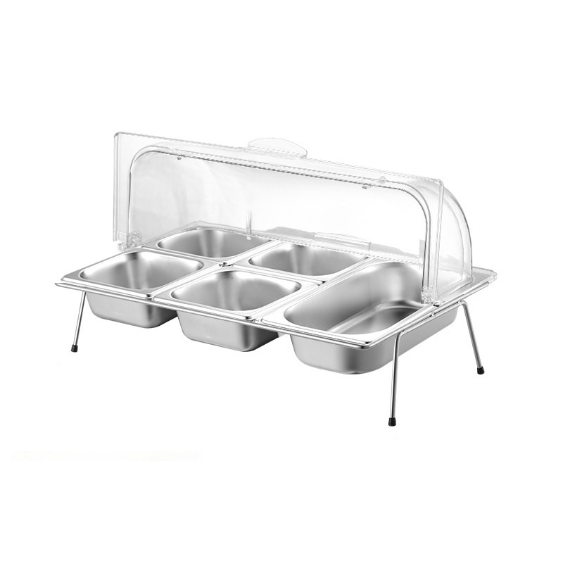GN 1/6*4 +1/3*1  PAN with bracket and PC flip cover