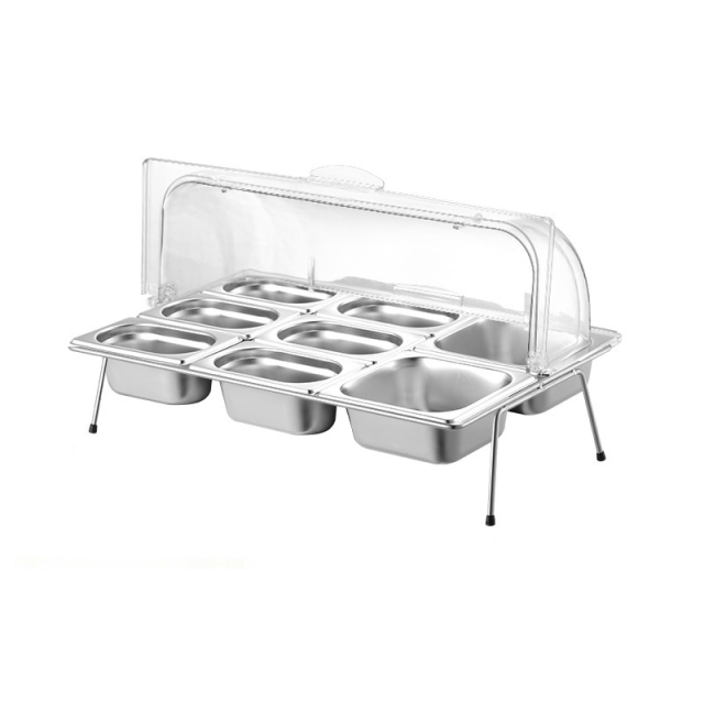 GN 1/9*6 + 1/6*2 PAN with bracket and PC flip cover